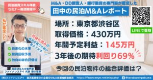 民泊投資物件#15｜東京都渋谷区｜期待利回り69％／回収3.7年／価格430万円