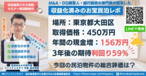 買える収益化済み民泊物件#21｜東京都大田区｜期待利回り59％／回収4年／価格450万円